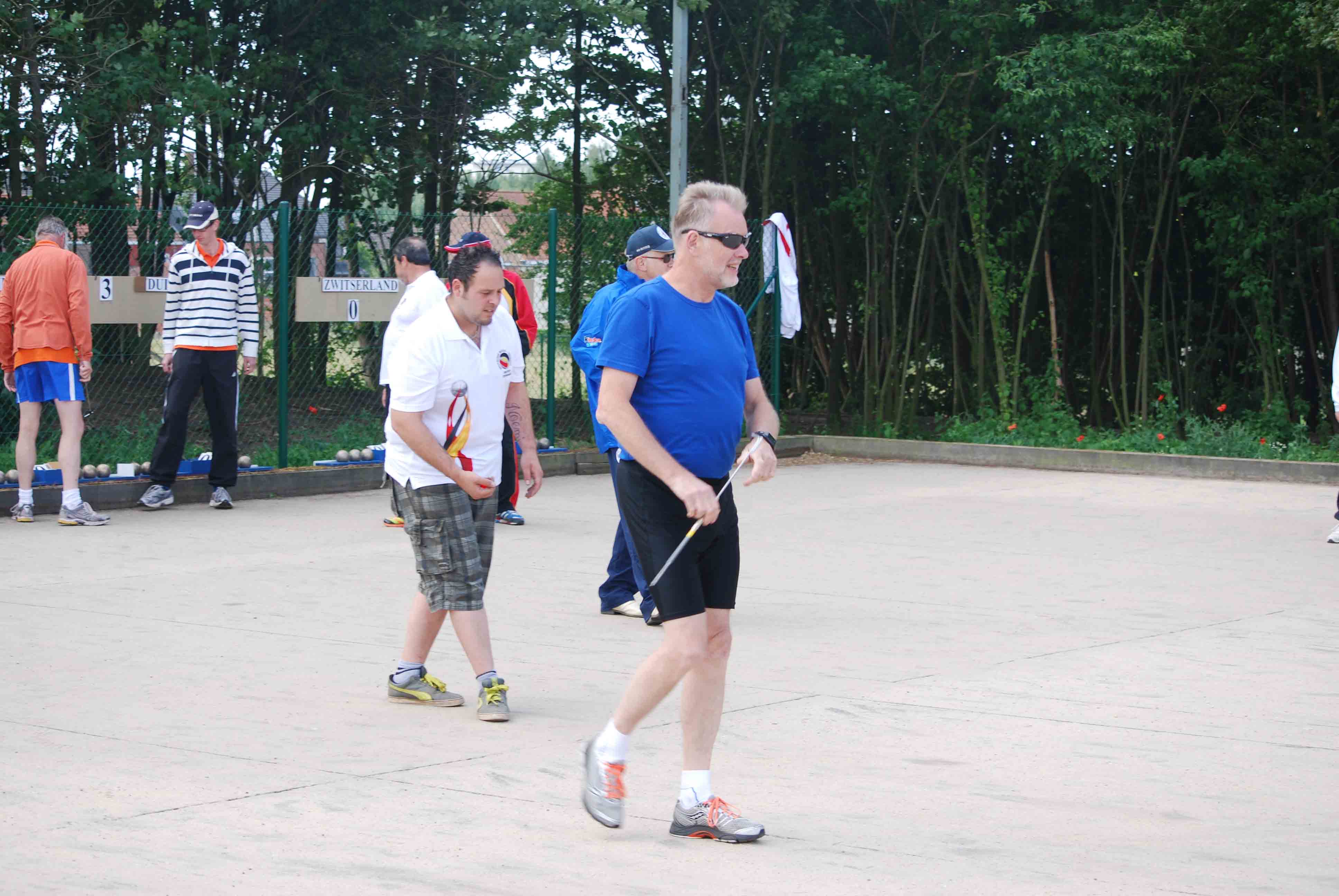 Ron, Yordi en Jos in hun partijen in Tienen, Belgie